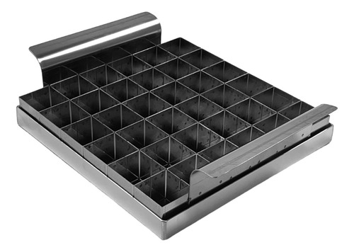 Forma De Brownie Com Cortador 3x3 C/36 Cavidades Inox