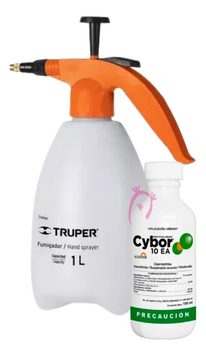 Insecticida Cybor 100ml Y Fumigador. Plagas Casa Y Jardín