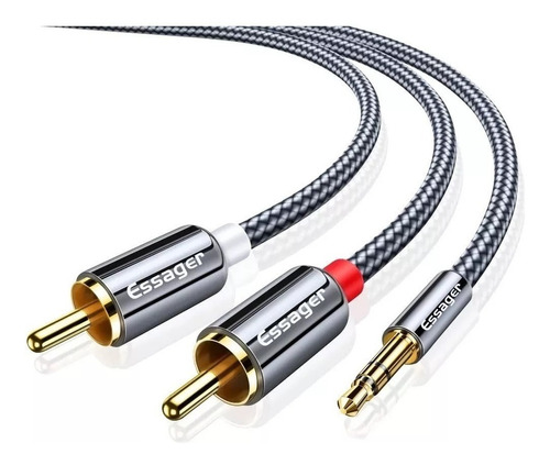 Cabo P2 3.5mm Estéreo Macho Para 2 Rca Macho 3m Essager