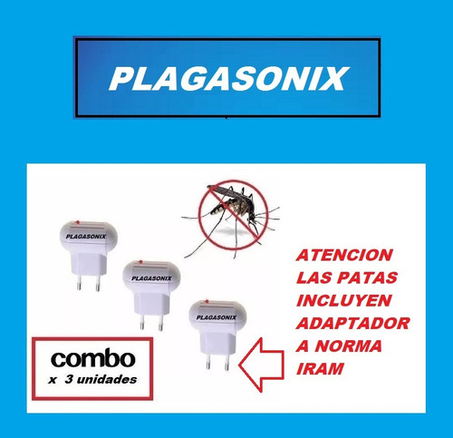 Imagen 2 de 9 de Kit 3 Unid. Repelente Mosquitos Ultrasonido Antialergico 220