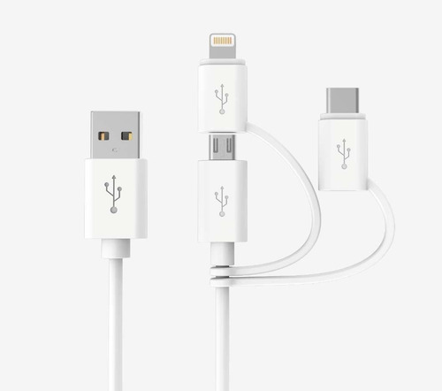 Cable 3 1 Micro Usb Lightning Tipo Para iPhone iPad Htc