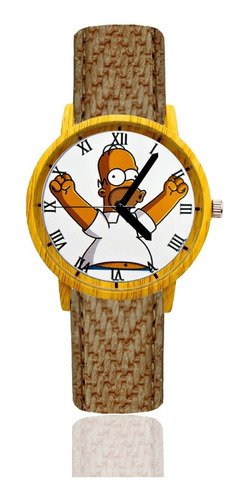 Reloj Homero Simpson Estilo Madera Tureloj