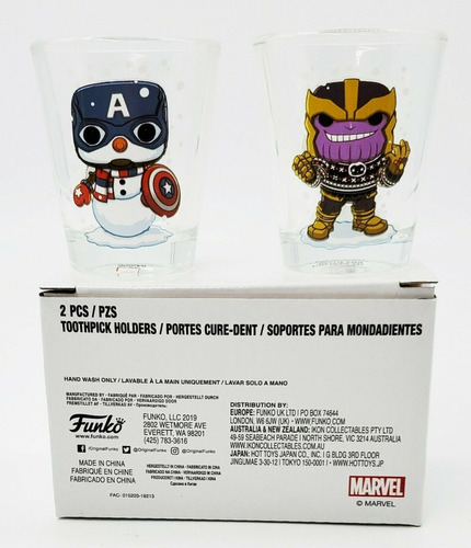 Copos Shot Thanos & Capitão America Holiday Funko Marvel 