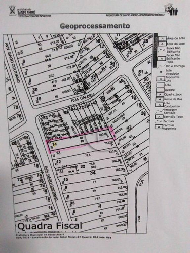 Imagem 3 de 10 de Terreno À Venda, 680 M² Por R$ 1.250.000,00 - Santa Maria - Santo André/sp - Te0413