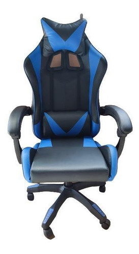 Sillon Silla Gamer Playstation Xbox Gaming Pc Oficina Azul