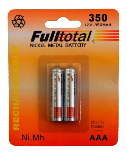 Pila Recargable Full Total Aaa 350mah X2 Pilas 