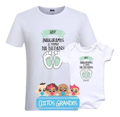 D o Playeras Padre E Hijo Primer D a Del Padre Env o Gratis