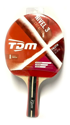 Paleta De Ping Pong Armada Tdm Nivel 3 Recreativo Tenis Mesa