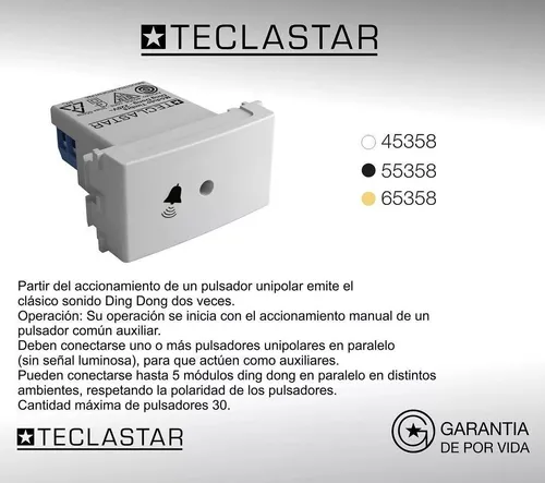 Modulo Timbre Ding-dong 220v Teclastar