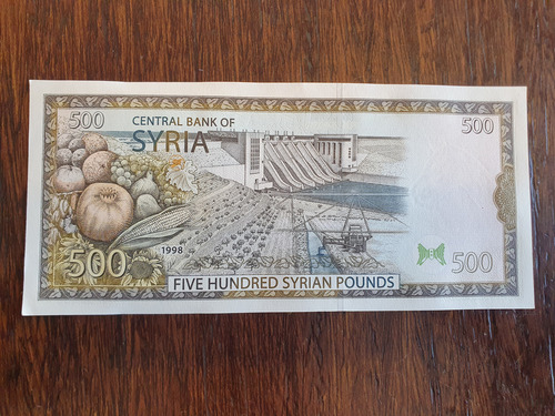 Billete De Coleccion 500 Libras Syria 1998 Sin Circular Unc