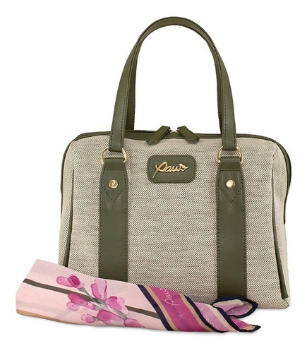 Imagen 2 de 6 de Bolsa Celia Color Verde Militar Marca Pawo