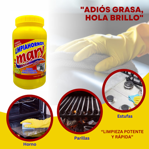 6 Limpia Hornos Mony 425 Gr Estufas Parrillas