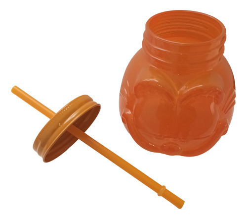 Tarro De Vidrio Con Tapa Y Popote Garfield Nickelodeon 700ml