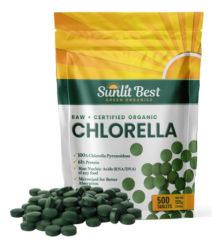 Chlorella Tablets Mega-pack 500 Comprimidos De Clula Agrieta