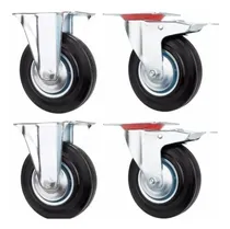 Comprar Pack 4 Ruedas De 6 Pulgadas 2 Fijas Y 2 Giratorias Con Freno