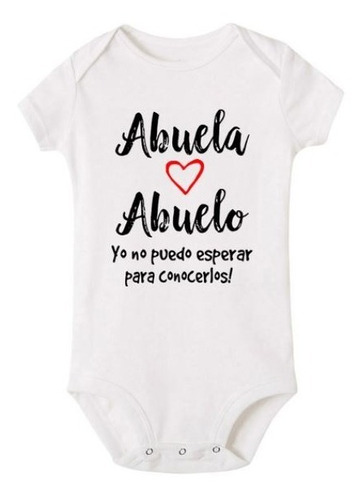 Bodys  Para Bebe Mameluco Abuelos Personalizado 