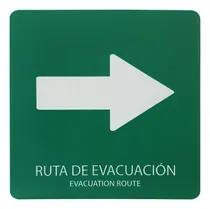 Comprar Letrero Señal Ruta Evacuación Derecha Económico Fotoluminisc