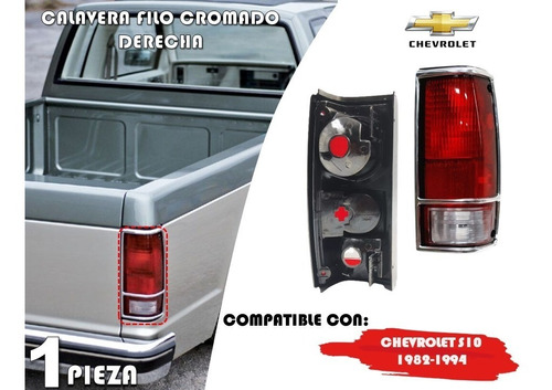 Calavera Derecha Chevrolet S10 De 1982 A 1994 Filo Cromado