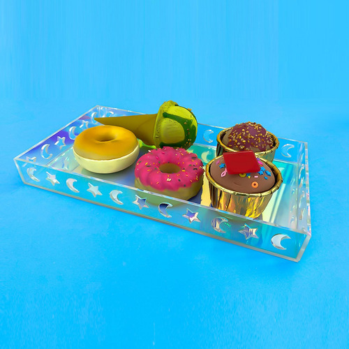 Bandeja De Baño De Acrílico Iridiscente Desayuno