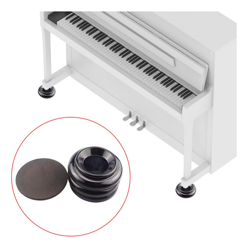G Rodízio De Piano Vertical, Almofada Para Pés De Preto
