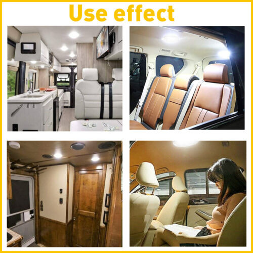 Rv Led 12v Ceiling Fixture Round Reading Dome Light For Bbv