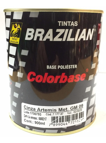 Pintura Base Poliester Gris / Cinza Artemis Gm .x 900ml