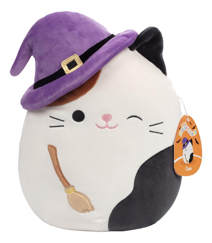 Squishmallows Cam, El Gato Con Sombrero De Bruja De 10 PuLG.