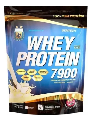 Suplemento Whey Protein 7900 500gr Gentech Proteína Sin Tacc