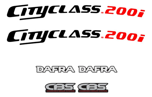 Kit Adesivos Logo Emblema Cityclass 200i Dafra Cbs Moto