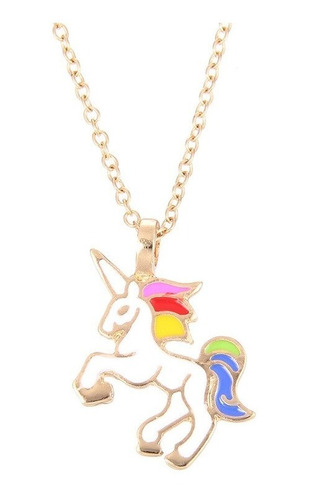 Collar Unicornio Envio Gratis Blanco Cadena Dije Pegaso Plat