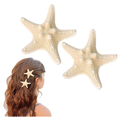 Obtanim 2 Pcs Starfish Hair Clip Resin Beach Sea Star 5d71q