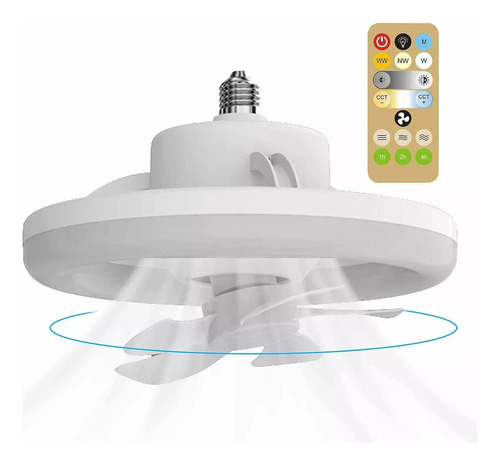 Ventilador De Techo Giratorio Multifuncional Con Luz Led