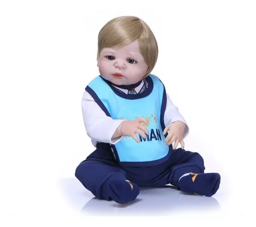 Bebe Reborn Menino 100% Silicone 57 Cm - Gael - Full