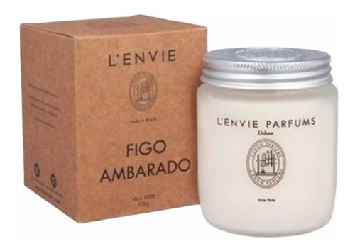 Lenvie Vela Pote Figo Ambarado Linha Urban 170g Cor Bege