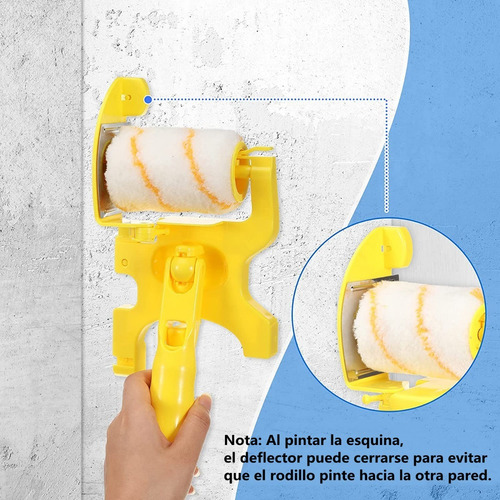 Imagen 5 de 10 de Kit De Rodillo Para Pintar Maneral Felpa Pared Pincel Esponj