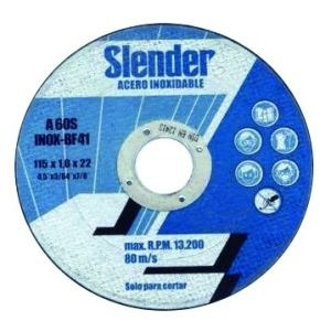 Disco Corte Acero Inoxidable 4.5  X 1mm (100 Un) Slender