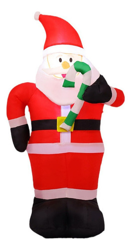 Ppp Papá Noel Inflable De Navidad De 4 Pies Con Bastón