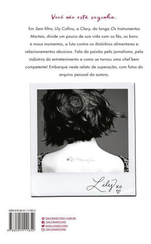 Sem Filtro, De Collins, Lily. Editora Galera Record, Capa Mole, Edição 1ª Edição - 2017 Em Português