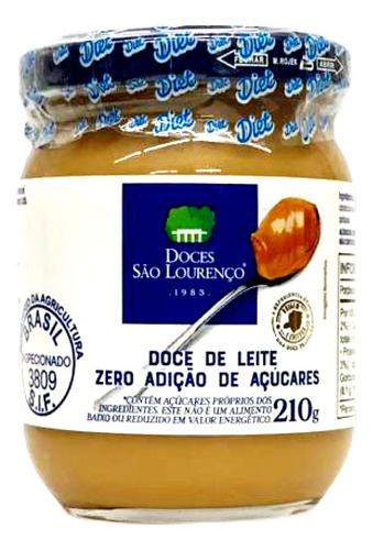 Doce De Leite Diet São Lourenço 210g