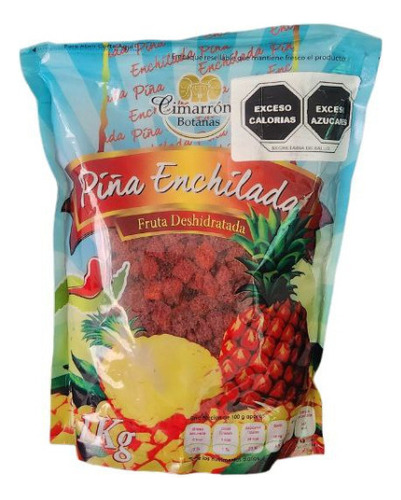 Piña Enchilada Deshidratada Cimarrón Bolsa Resellable 1kg