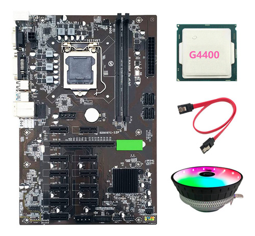 Placa Base Minera B250 Btc Con Cpu G4400+ventilador De Refri