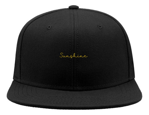 Gorra Visera Plana Sunshine Texto Dorado Cursiva Bordada