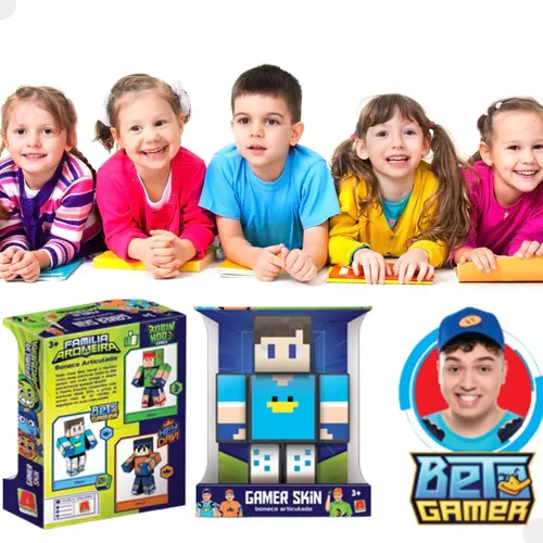 Boneco Minecraft Familia Arqueira Beto Gamer 25cm r