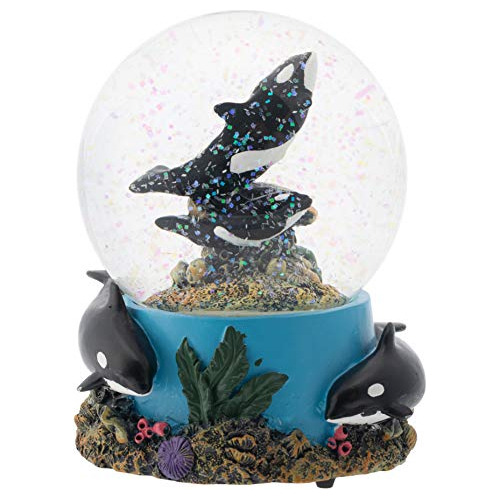 Coral Reef Orca Pod 100mm Globo De Nieve Musical Toca T...