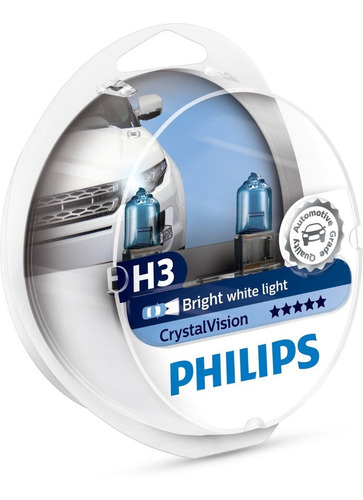 Kit 2 Lámparas H3 12336 Philips Crystal Vision Ultra 12v 55w