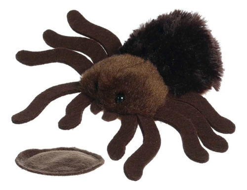 Peluche Aurora Shoulderkins Tarántula Jumpin Araña Color Marrón Oscuro