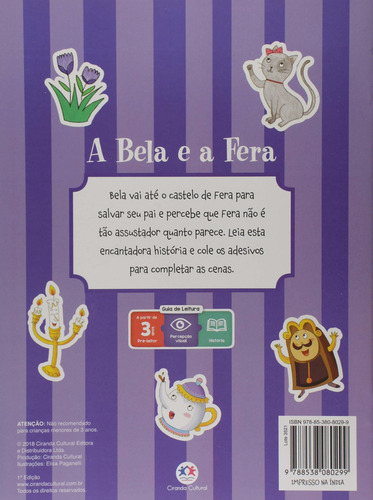 Histórias Com Adesivos - A Bela E A Fera