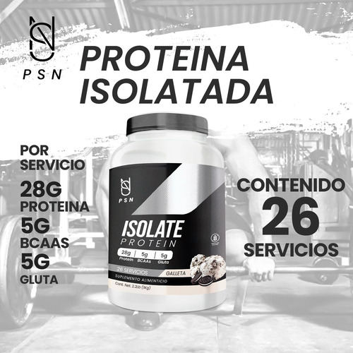 Suplemento En Polvo Psn Whey Protein Mass Gainer 1 Kg Galleta