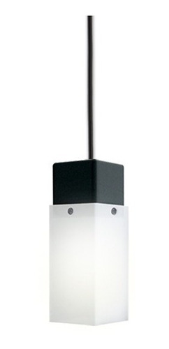 Lámpara Prisma Colgante De Plástico Negro  1 Luz