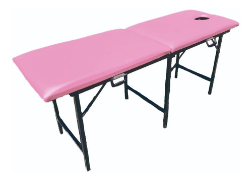 Camilla portátil masajes de caño color rosa Roca PLEGABLE 80 